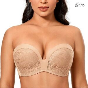 ⭐️NEW⭐️ Delmira Strapless Lace Push-Up Bra